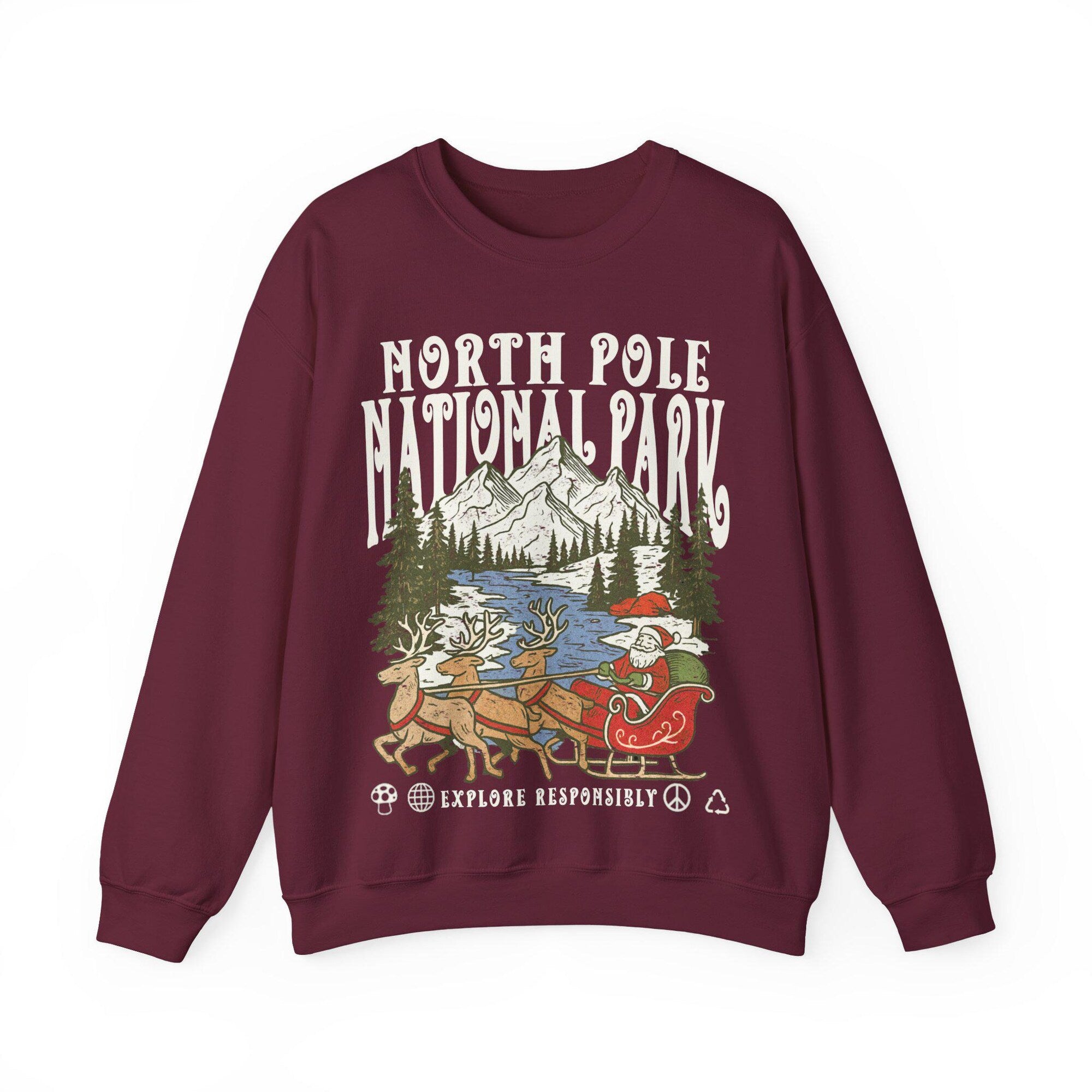 90s Santa National Parks Crewneck Sweatshirt – North Pole - Image 6
