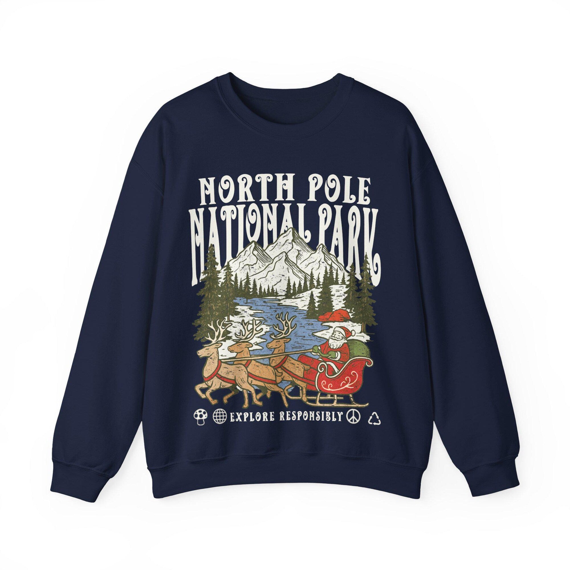 90s Santa National Parks Crewneck Sweatshirt – North Pole - Image 8