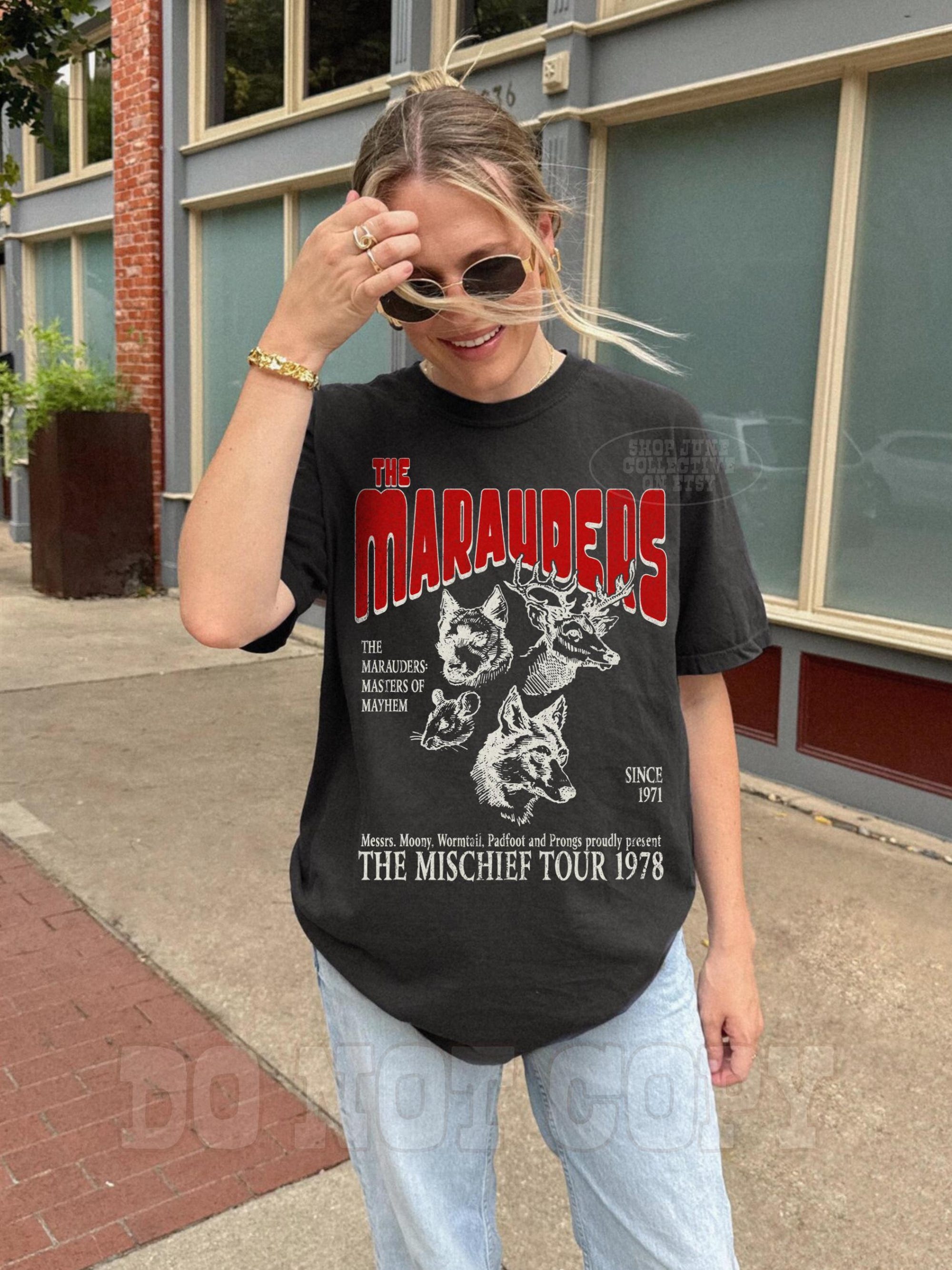 Marauders World Tour Comfort Colors Unisex Vintage Tee - Image 3