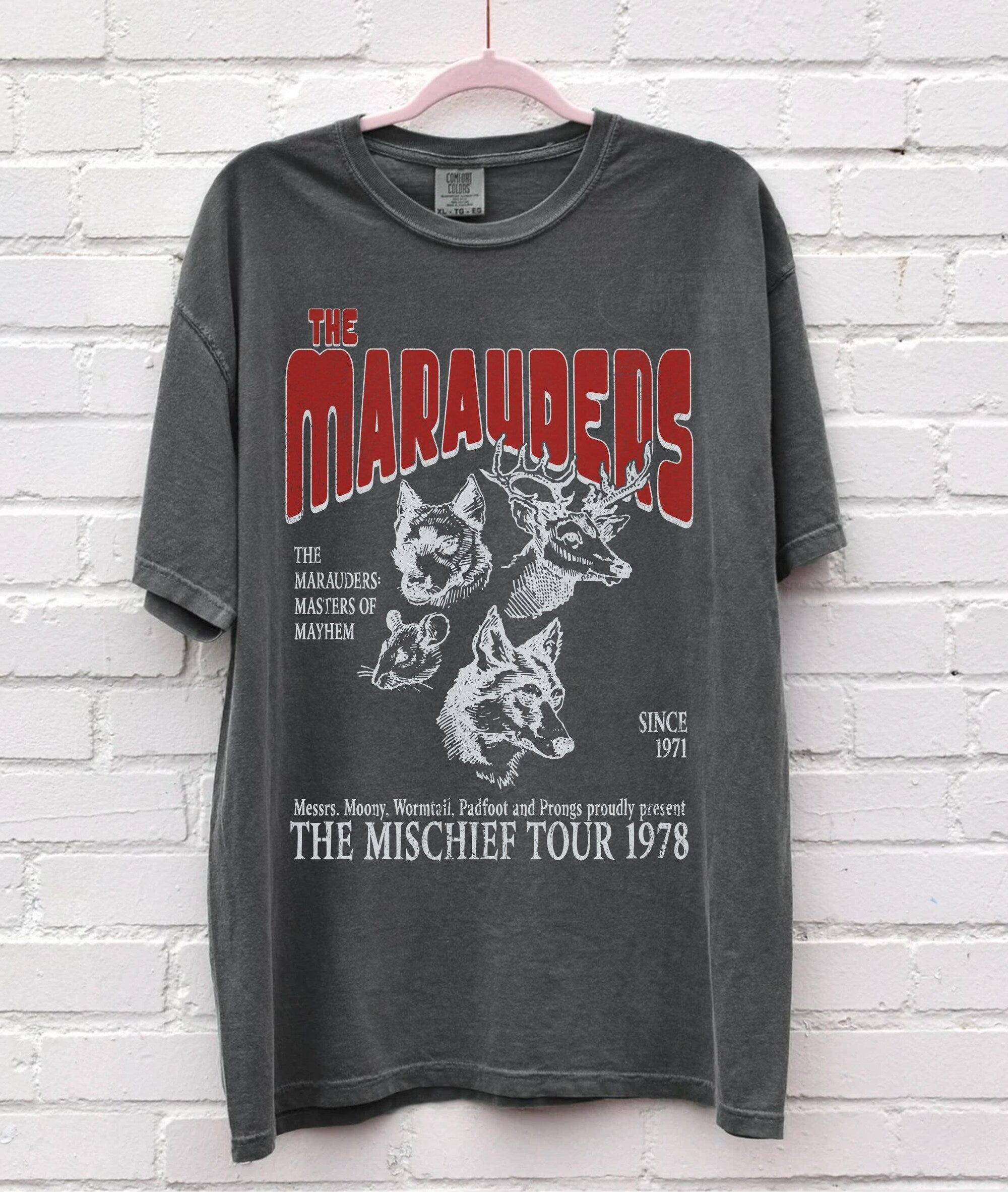 Marauders World Tour Vintage Comfort Colors Unisex Tee - Image 4