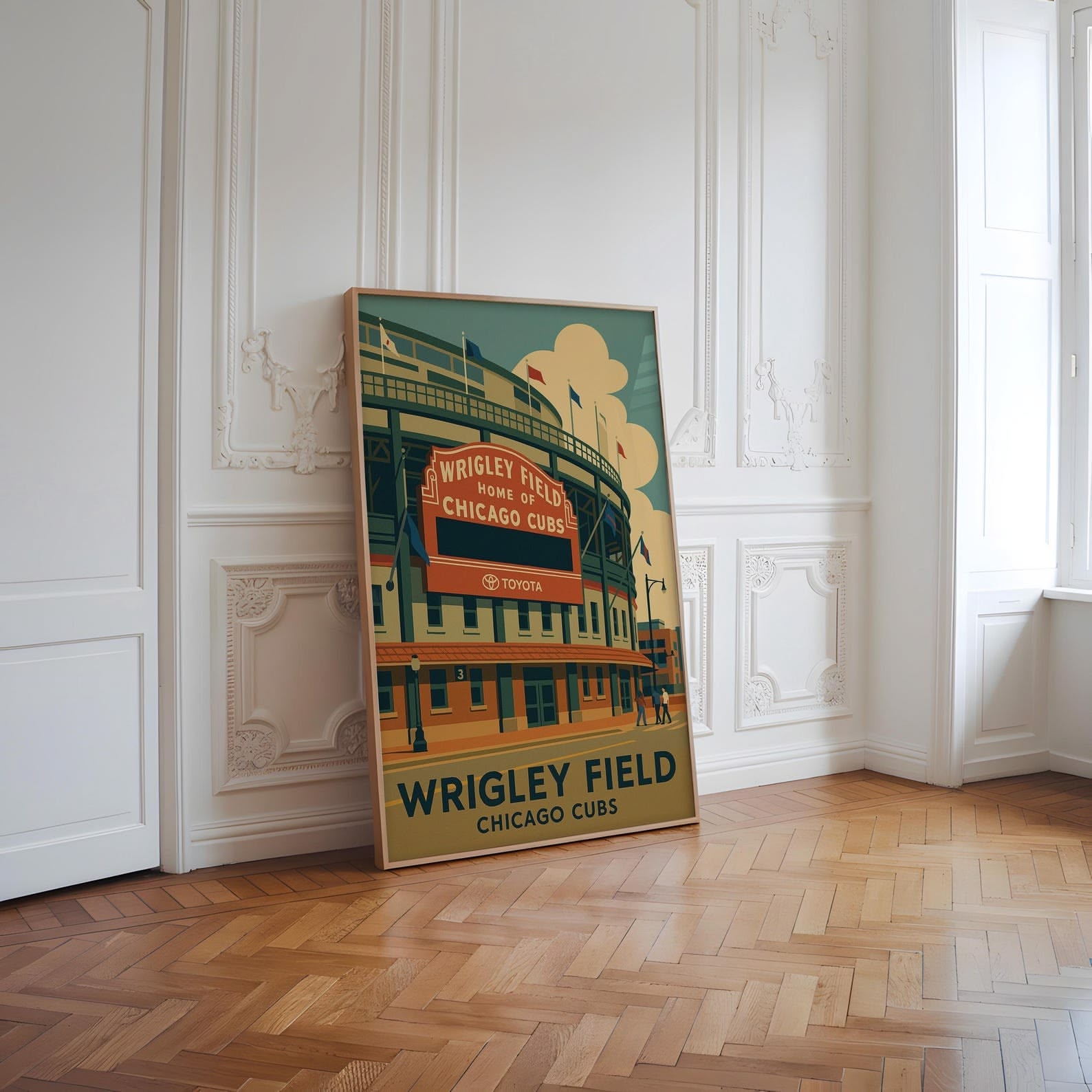 Wrigley Field Chicago Cubs Poster - Vintage Stadium Wall Art