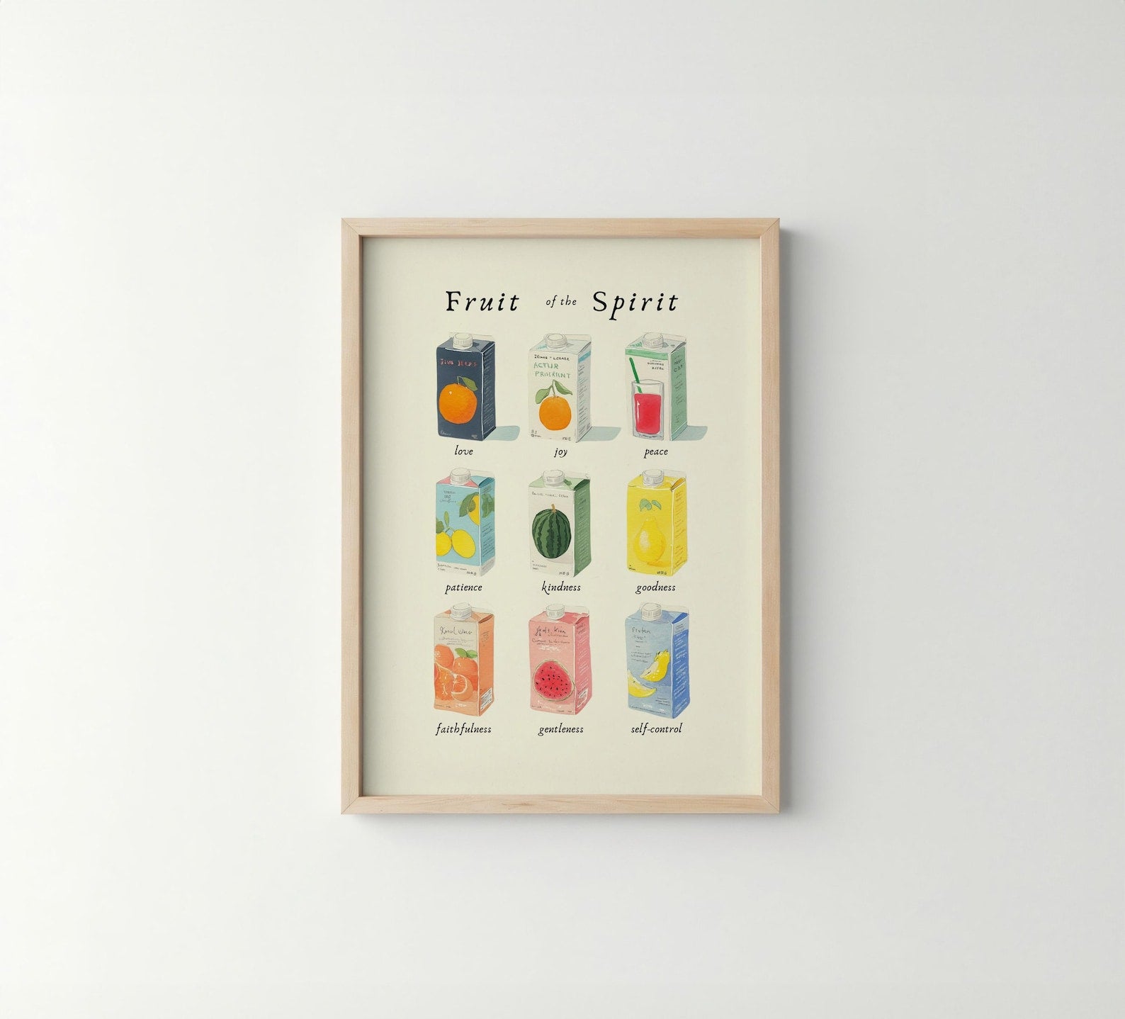 Fruit of the Spirit Poster - Juice Box Christian Wall Art