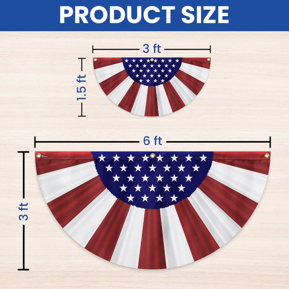 Flagwix American Flag - Patriotic American Non-Pleated Fan Flag