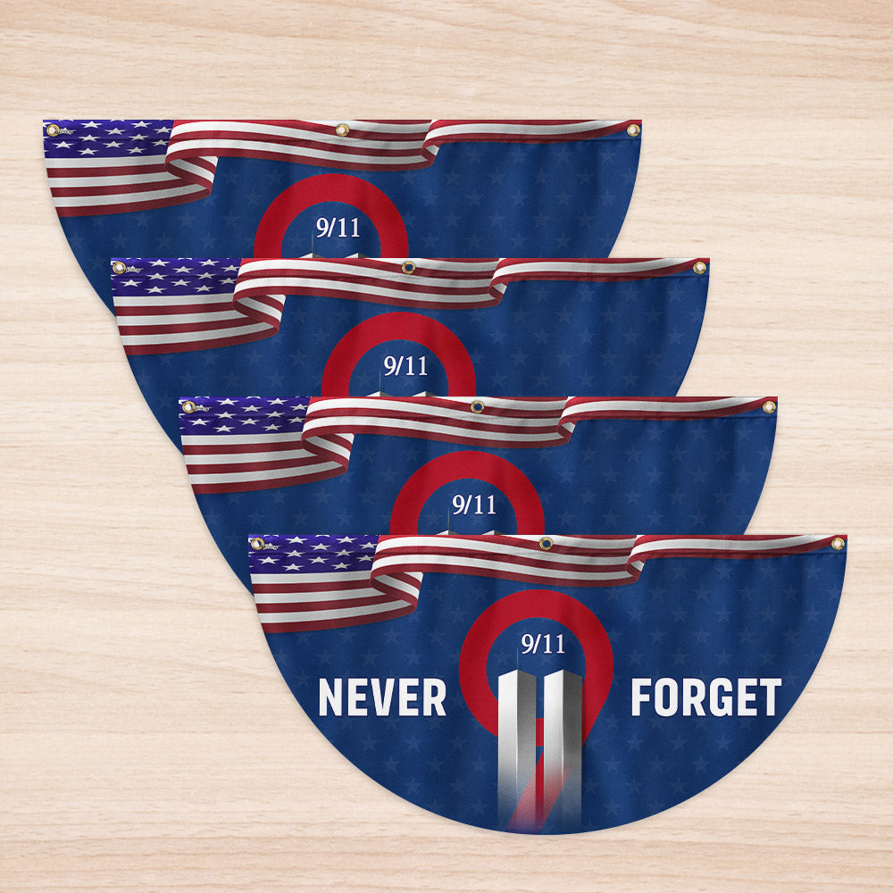 Never Forget 9/11 Patriot Day September 11th Attacks Non-Pleated Fan Flag