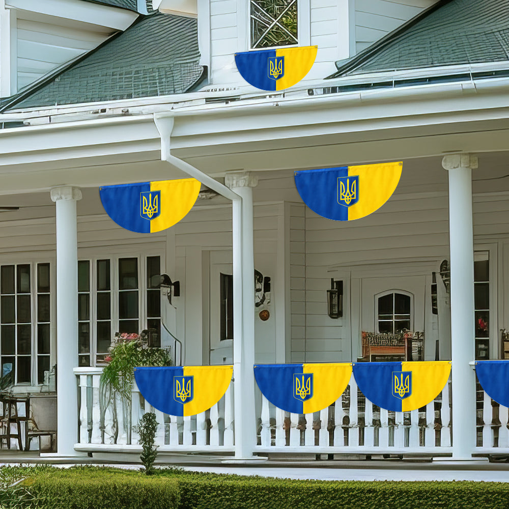 Stand With Ukraine Support Ukraine Non-Pleated Fan Flag