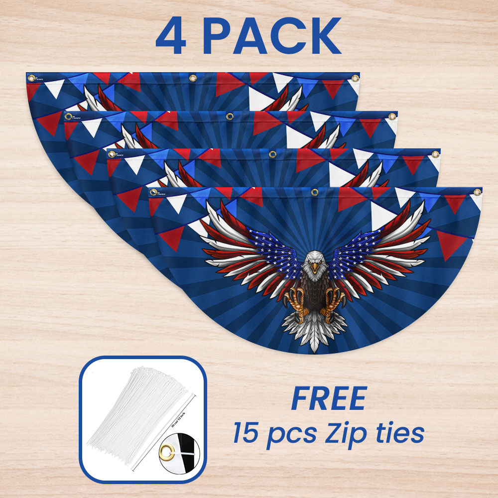 Flagwix American Flag - Patriotic Eagle 4th Of july Fan Flag