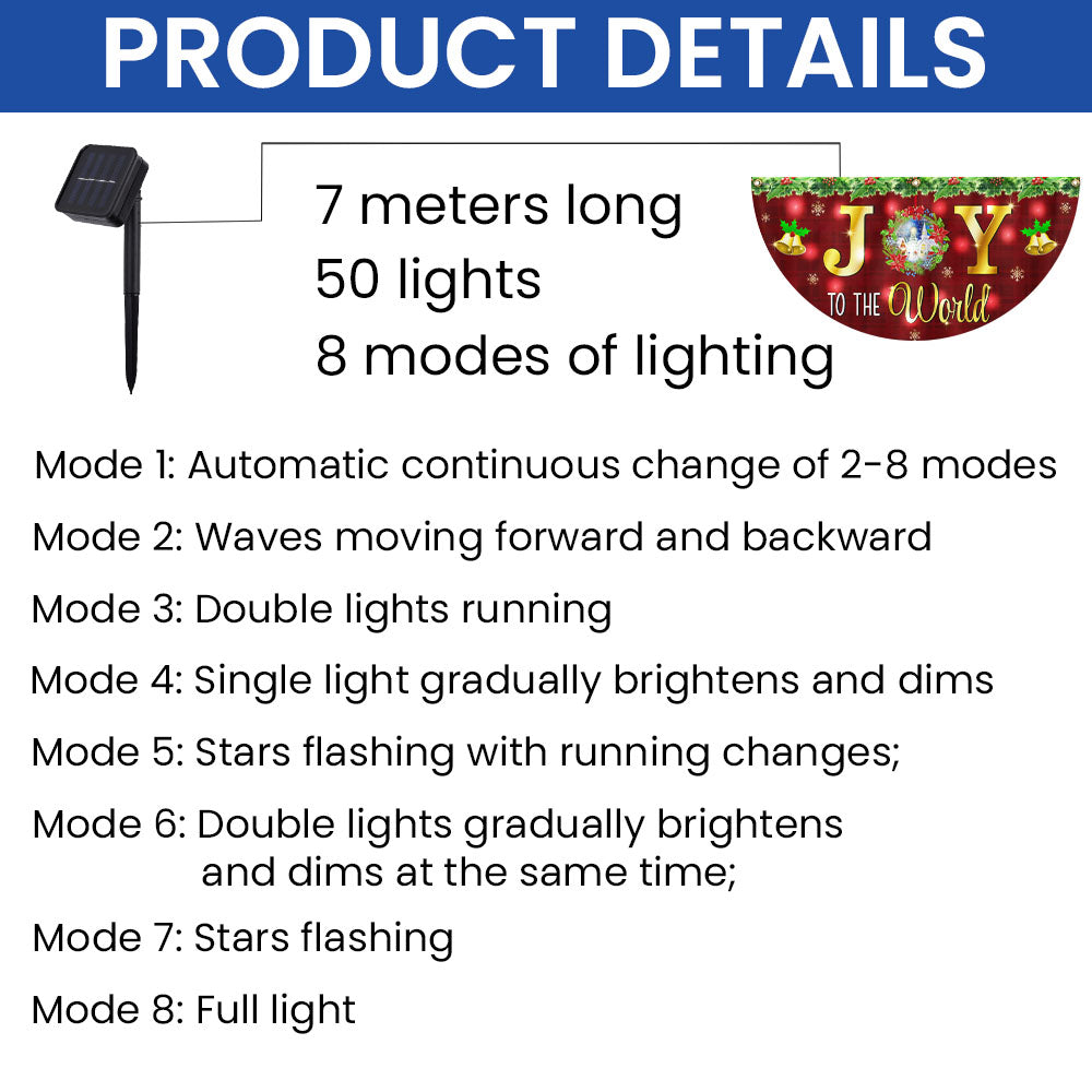 Christmas Flag Joy To The World Christmas Solar Led Fan Flag