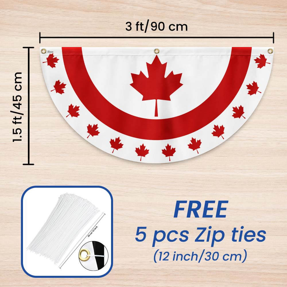 Happy Canada Day 1st Of july Non-Pleated Fan Flag