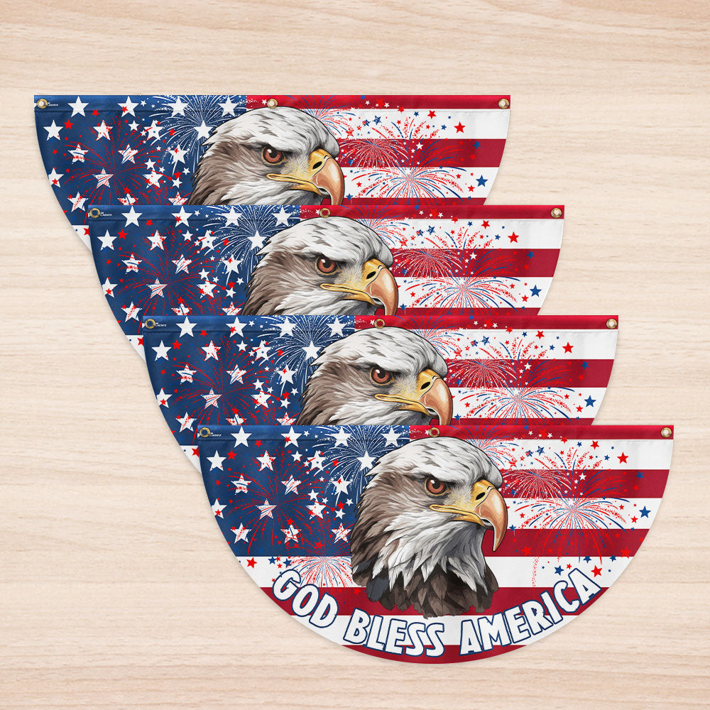 Flagwix American Flag - God Bless America Fan Flag - Veterans Day Flag