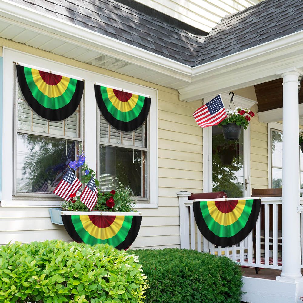Juneteenth Non-Pleated Fan Flag
