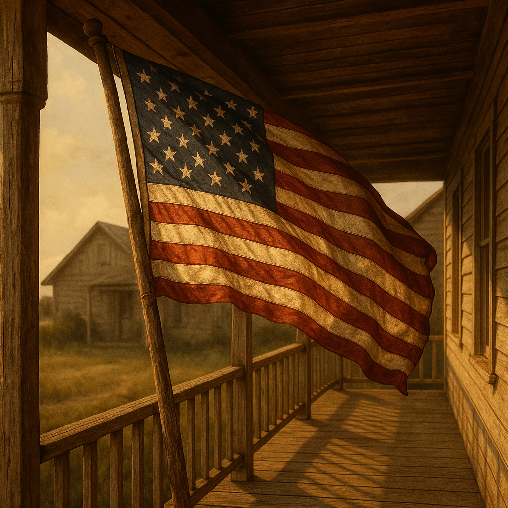 American veteran flags