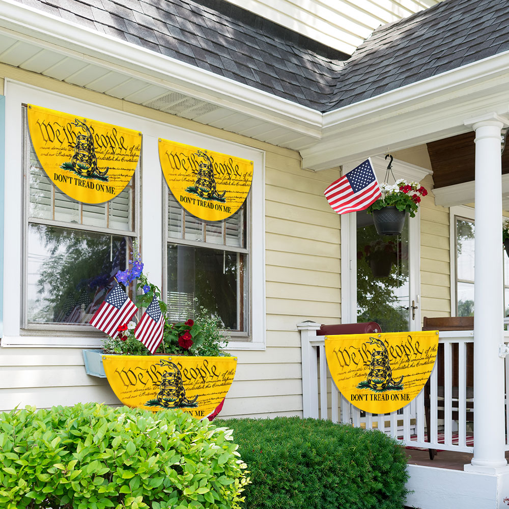 Gadsden Don’t Tread On Me We The People Non-Pleated Fan Flag