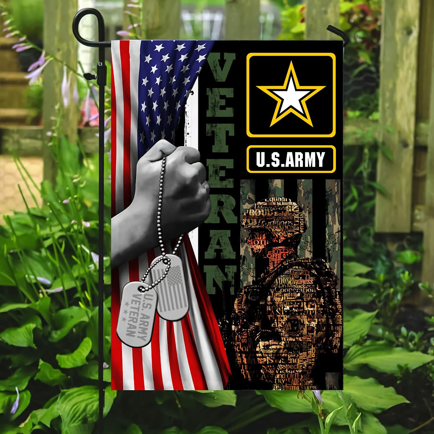 Proud To Be An American Veteran Flag