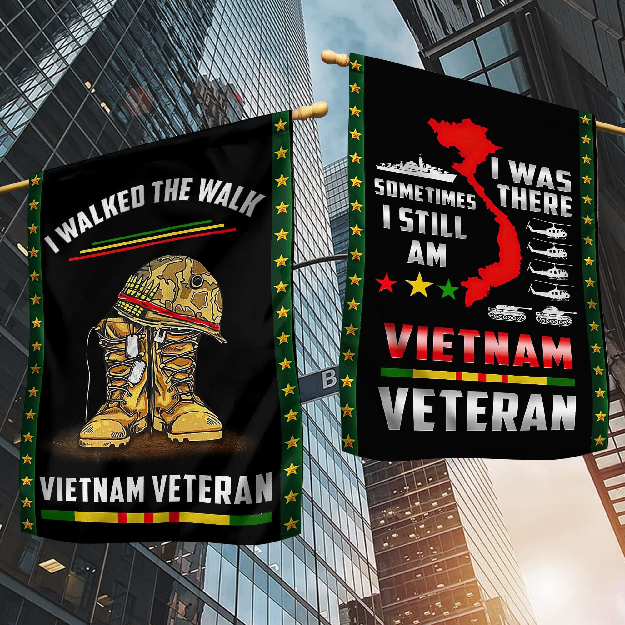 Premium I Walked The Walk Vietnam Veteran Flag