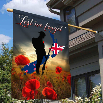 Multinational Lest We Forget Flags
