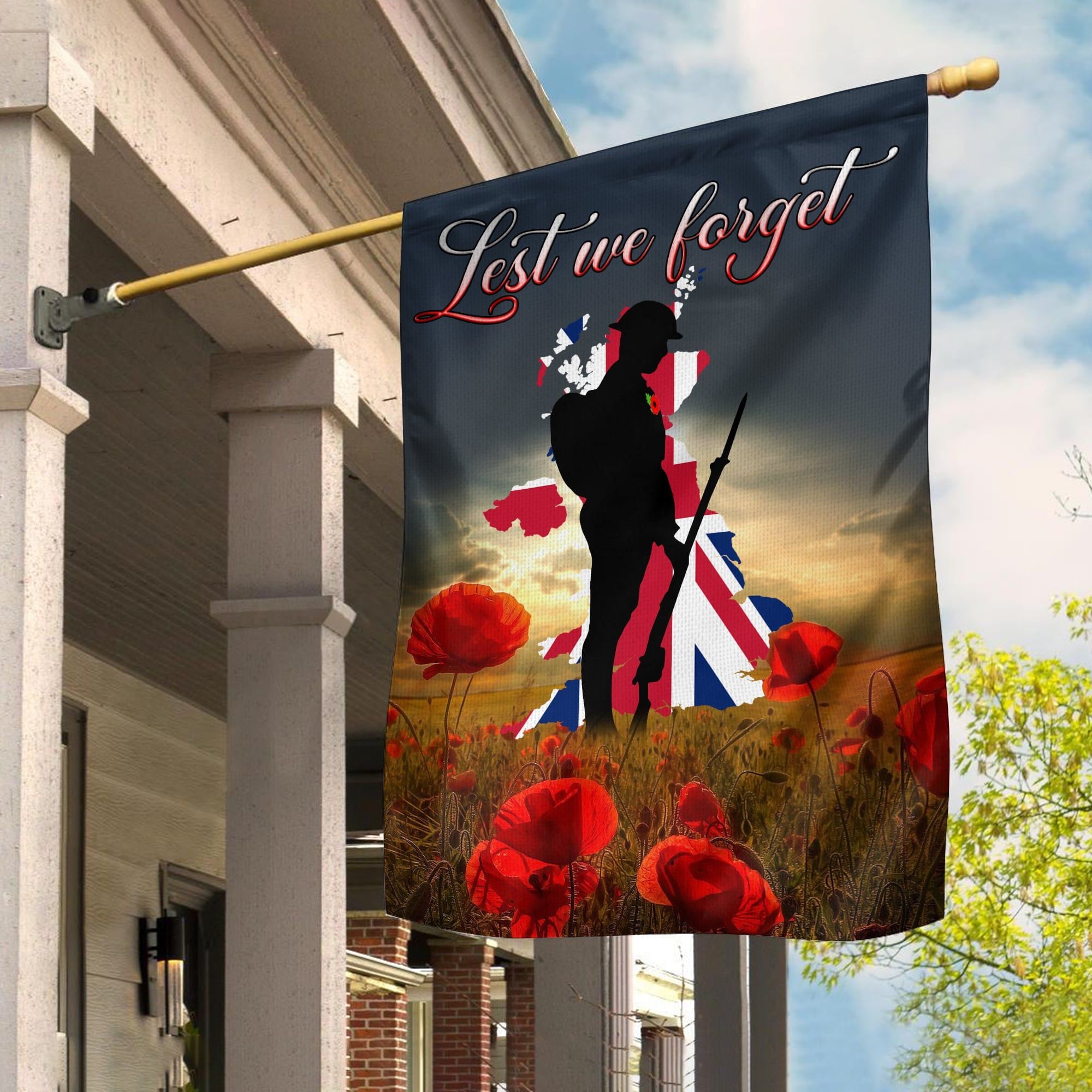 Multinational Lest We Forget Flags