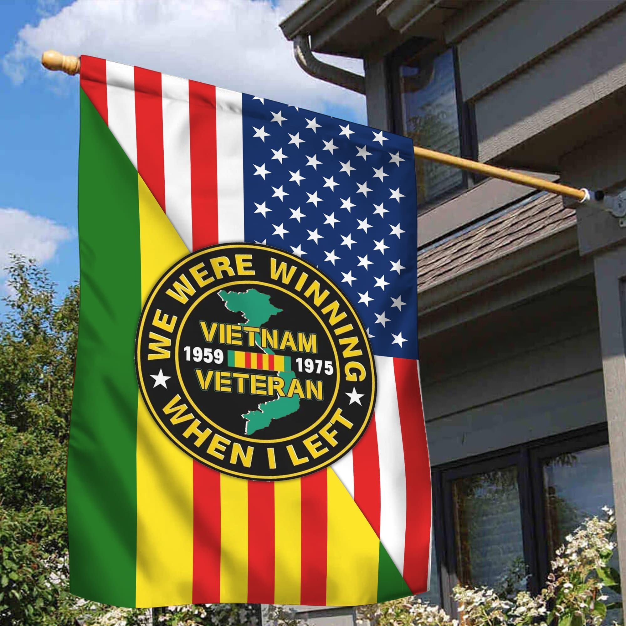 Premium VietNam Veteran House Flag