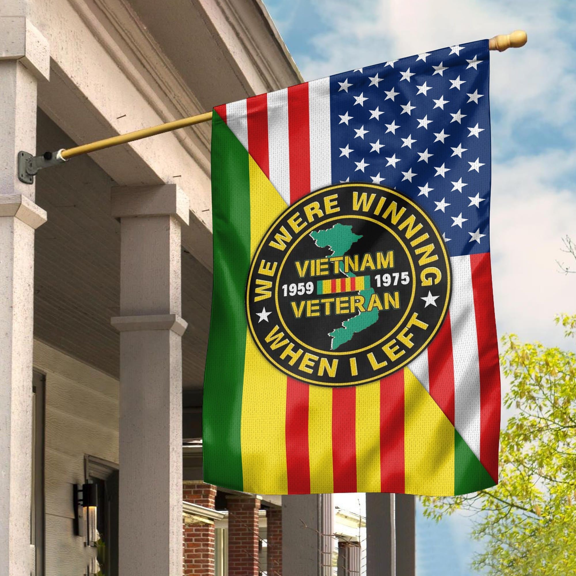 Premium VietNam Veteran House Flag