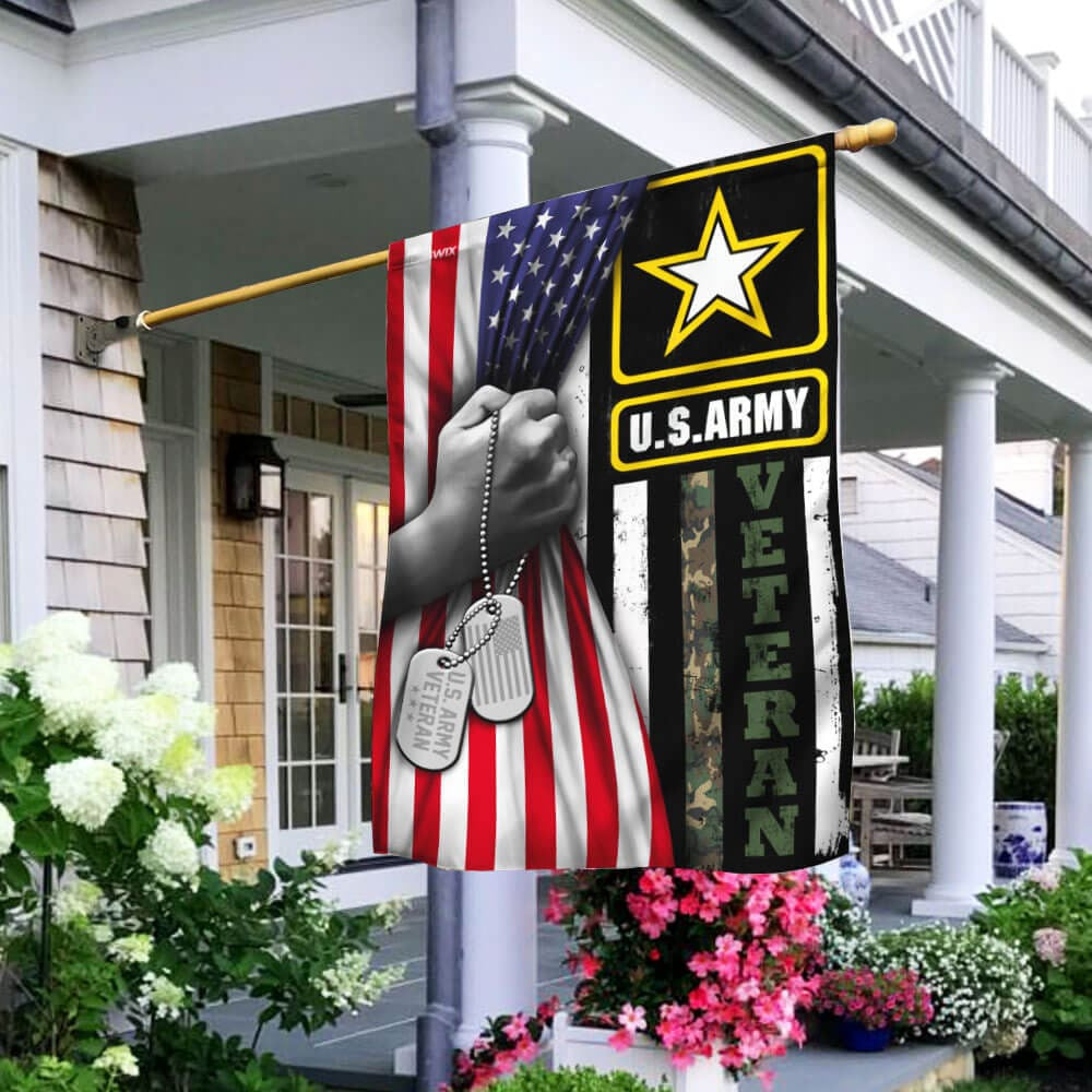 Unique U.S. Army Veteran Flag