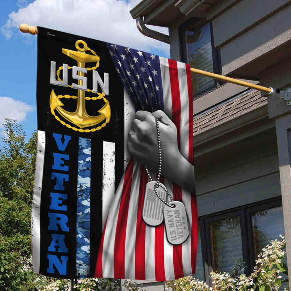 Unique U.S Navy Veteran Flag