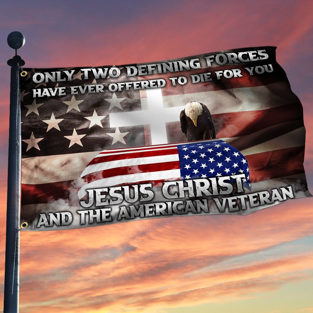 Unique Only Two Defining Forces Have Ever Offered To Die For You Grommet Flag