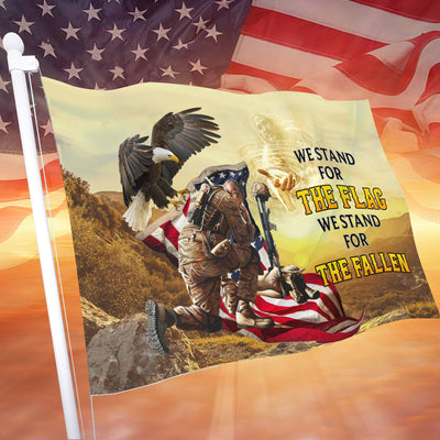 Premium We Stand For The Flag We Kneel For The Fallen Grommet Flag