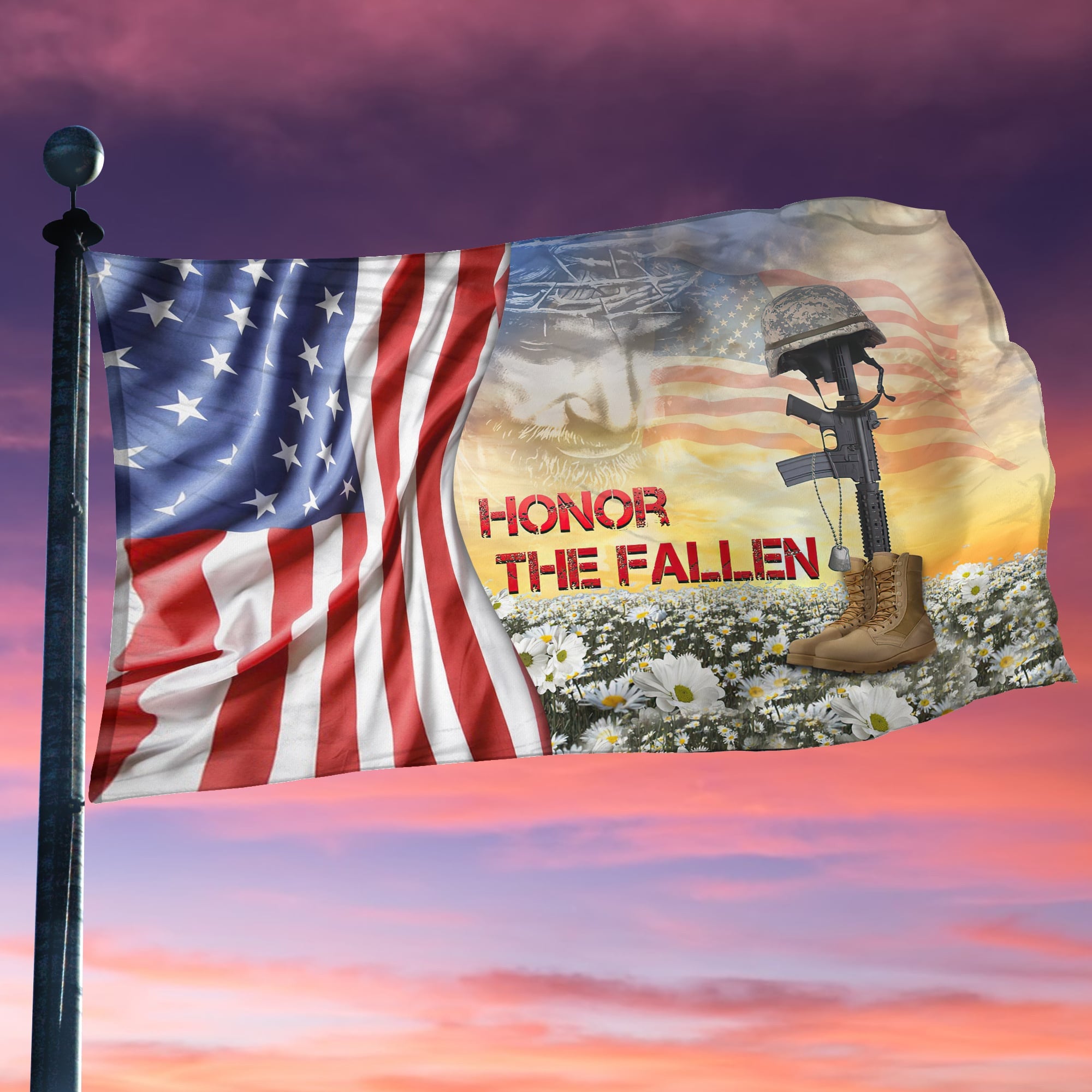 Premium Honor The Fallen Grommet Flag