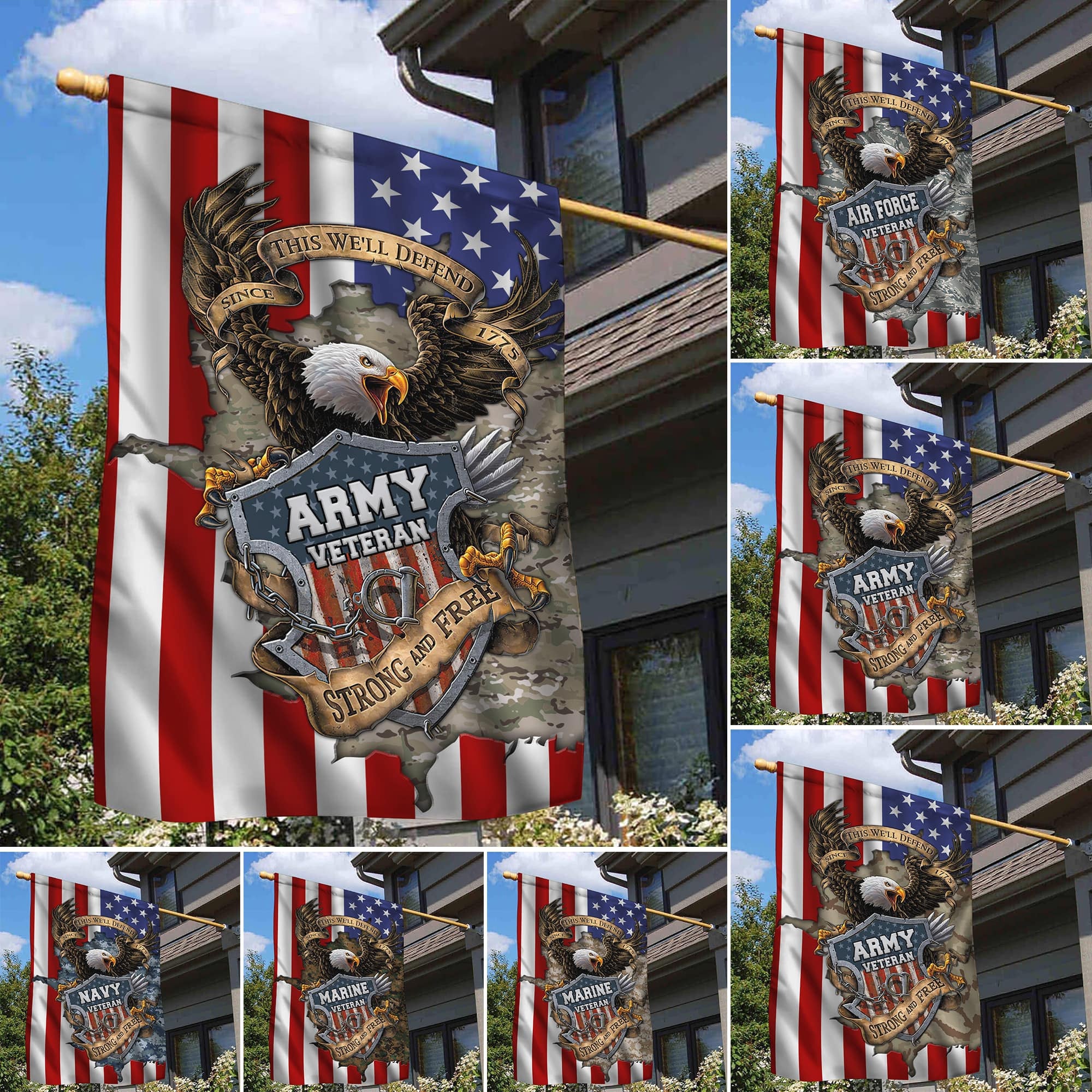 U.S Multiple Service Veteran Flag