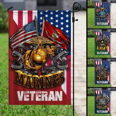 Premium Multiple US Military Services Veteran Flag