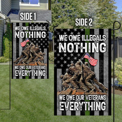 Veteran. The Green Line Flag