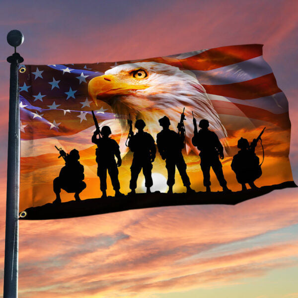 Veteran Grommet Flag US Military