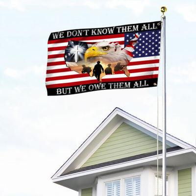 Thank You Veteran We Owe Them All Memorial Day American Grommet Flag