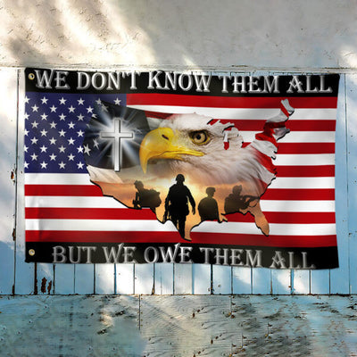 Thank You Veteran We Owe Them All Memorial Day American Grommet Flag
