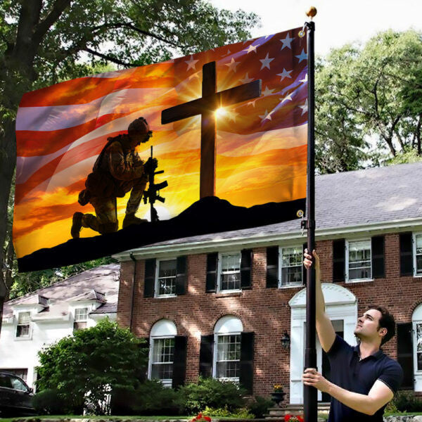 Memorial Day Veteran Grommet Flag