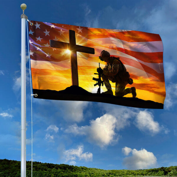Memorial Day Veteran Grommet Flag