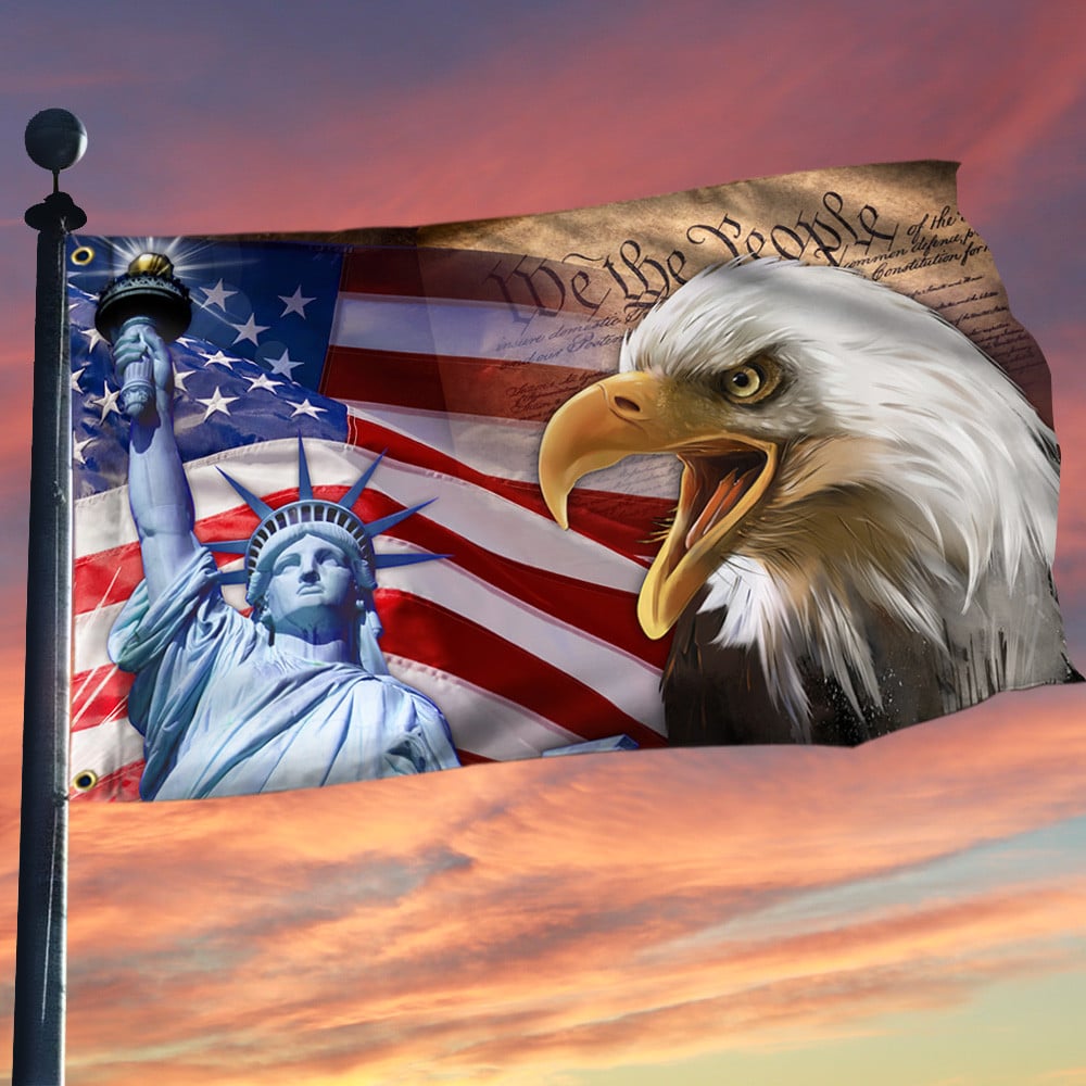 Premium America Patriotic Grommet We The People Flag
