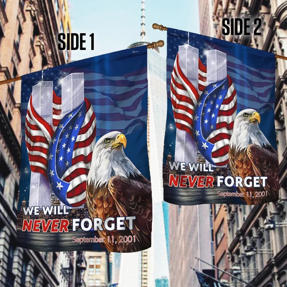 Premium Patriot Day September 11th We Will Never Forget Flag