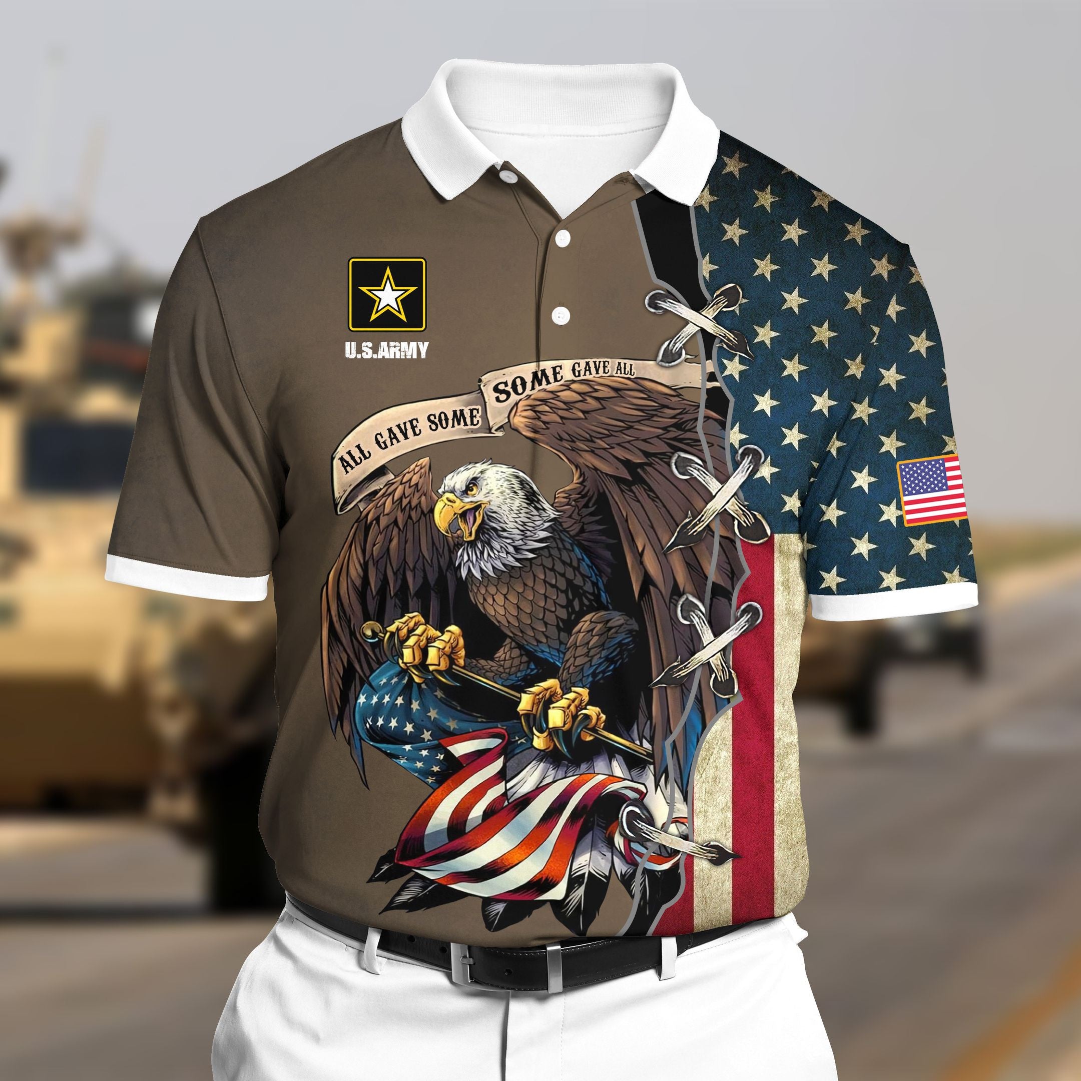 Premium U.S Army Polo All Over Printed