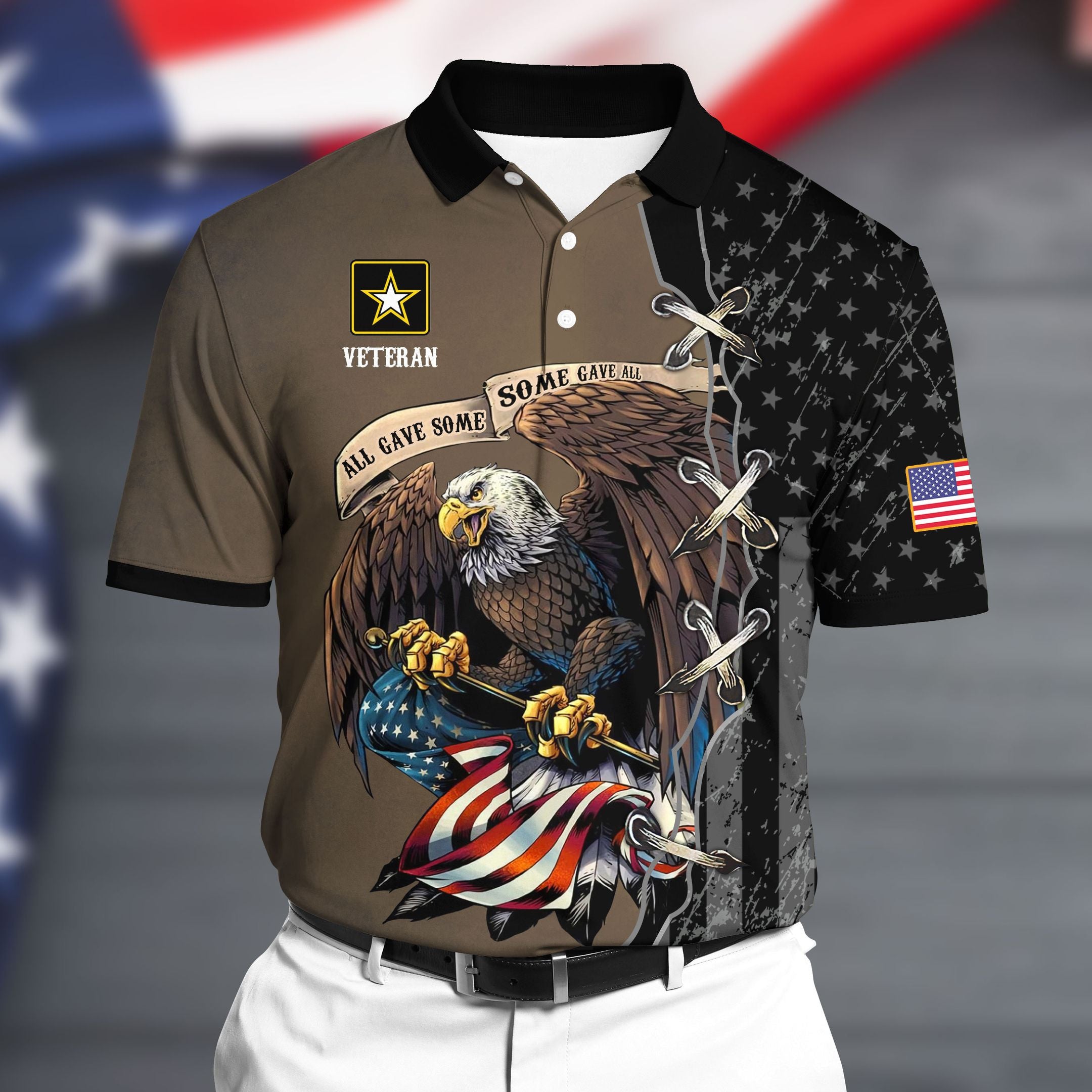 Premium U.S Army Polo All Over Printed