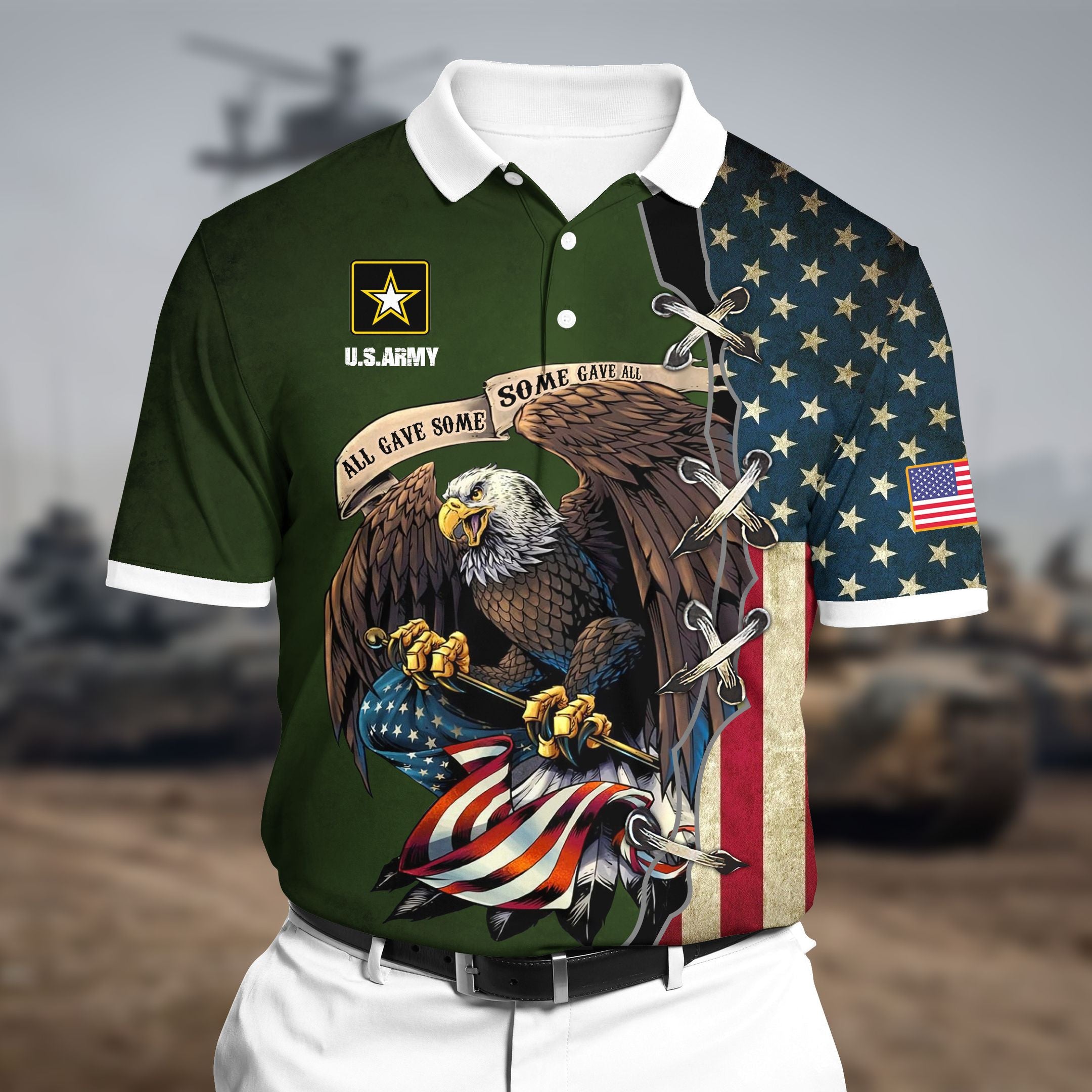 Premium U.S Army 2 Polo All Over Printed