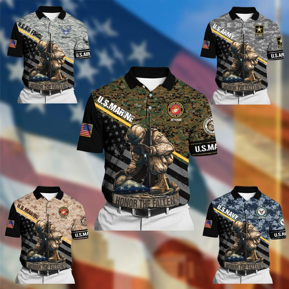 Honor The Fallen Veteran Polo Shirt