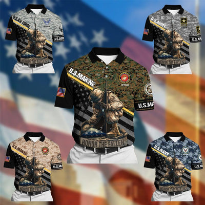 Honor The Fallen Veteran Polo Shirt