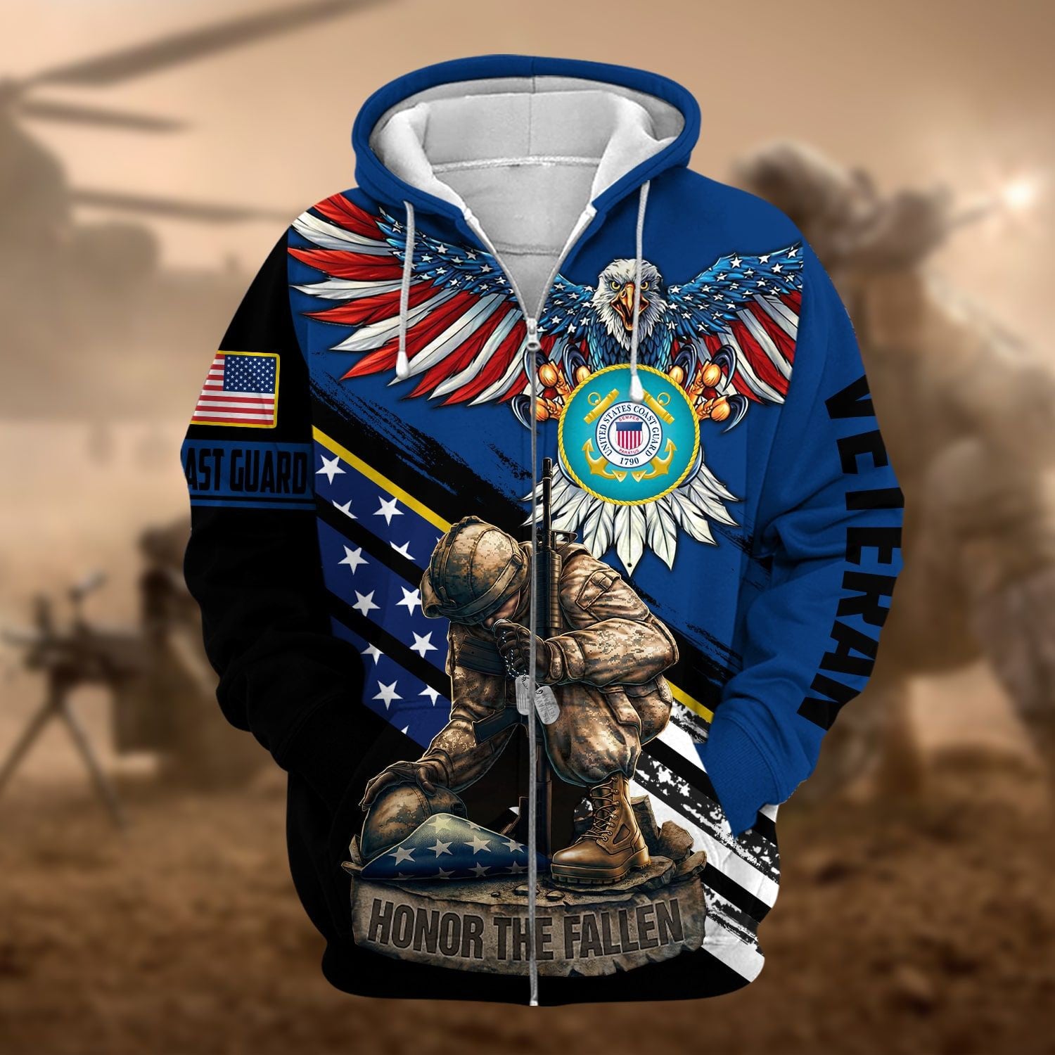 Unique Honor The Fallen Veteran Zip Hoodie