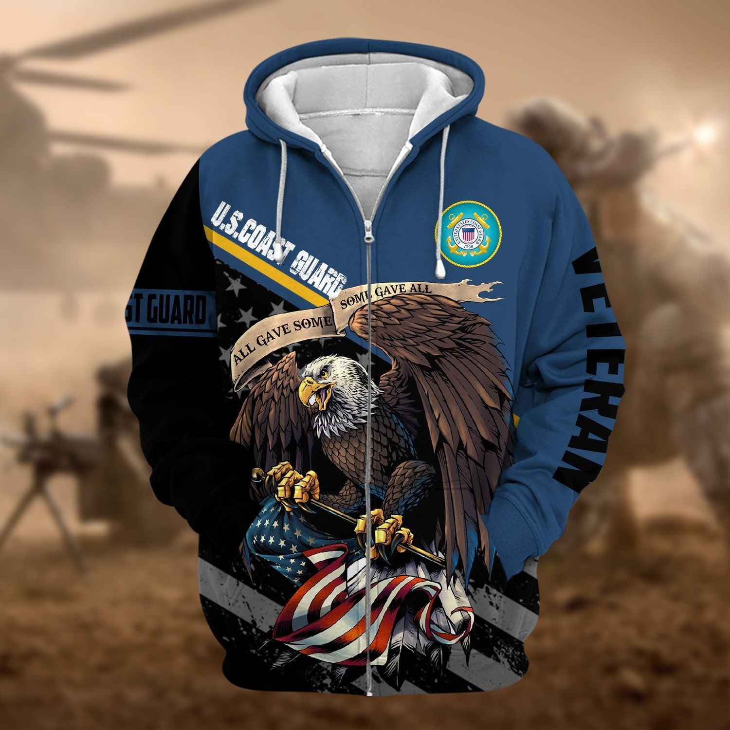 Premium American Veteran Zip Hoodie