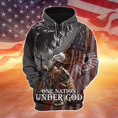 Premium Giesu With Veteran Hoodie And Zip Hoodie