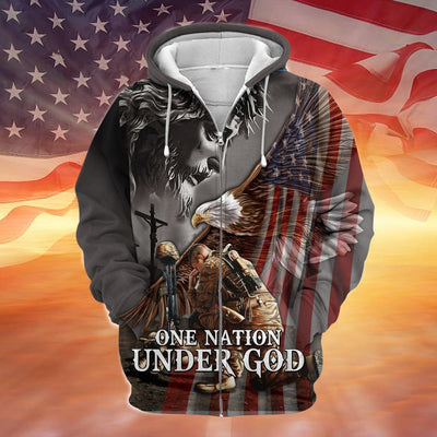 Premium Giesu With Veteran Hoodie And Zip Hoodie