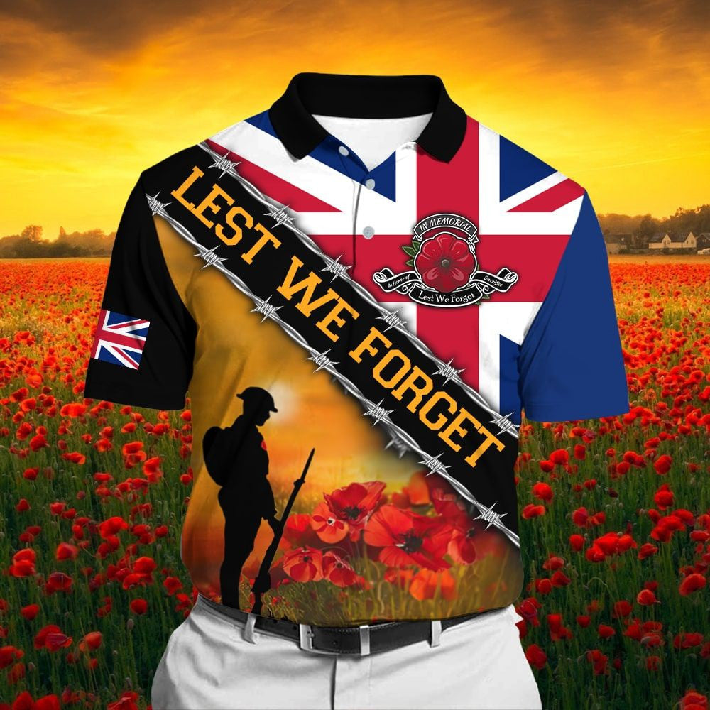 Unique Lest We Forget Polo Shirt