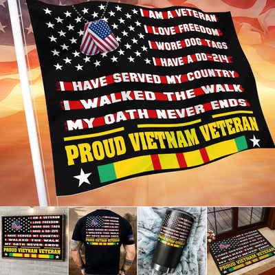 Premium I Am a VietNam Veteran Set Flag