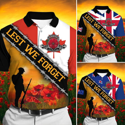 Unique Lest We Forget Polo Shirt