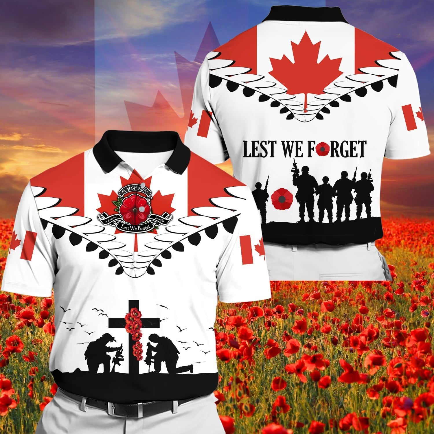 Premium Lest We Forget Polo Shirt